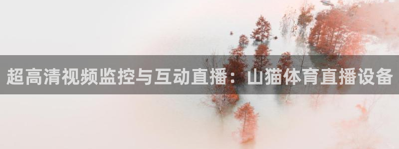 超高清视频监控与互动直播：山猫体育直播设备